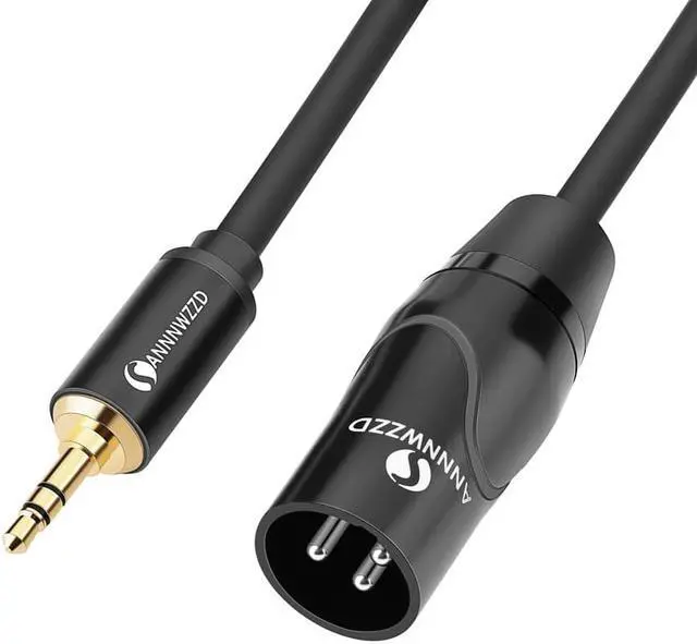Alt view image 2 of 6 - 3.5mm Jack to XLR Cable TRS Stereo Male to XLR Male Balanced Interconnect Audio Cable for Microphones Sound Consoles Amplifier (1pcs)