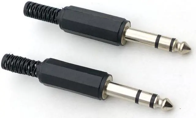 Alt view image 5 of 5 - 100pcs 6.35mm 1/4" Male Stereo Audio TRS Jack Plug Connector soldering