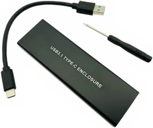Alt view image 6 of 6 - NVMe PCIE USB3.1 HDD Enclosure NVMe M.2 to USB SSD Hard Disk Drive Caddy Type C 3.1 M KEY Connector HDD Case External Mobile Box