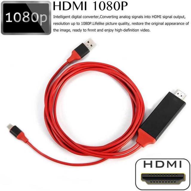 Alt view image 4 of 6 - FORNORM 1080P HDMI Cable For Lightning to HDMI HDTV TV Adapter USB Cable For iPhone5 5S 6 6 Plus 6S 6 Plus 7 8Plus