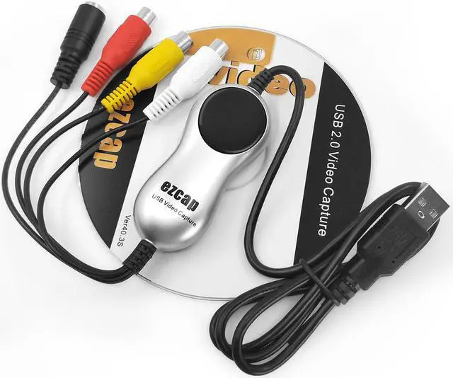 Main image of Ezcap USB 2.0 HD Video Capture TV DVD VHS DVR Adapter Recorder Converter Analog Video Audio to Digital for Windows 10 8.1 7