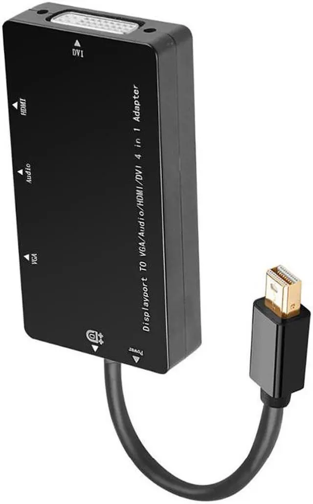 Alt view image 5 of 6 - Hot 4 In 1 Mini DP To HDMI VGA DVI Audio Adapter Cable DisplayPort Thunderbolt Converter Power For Macbook Air iMac Surface Pro
