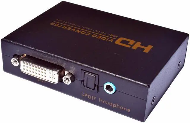Alt view image 2 of 6 - kebidu HD Video Converter HDMI to DVI + SPDIF Headphone DC 5V 5.1CH 2.1CH for TV Projector Monitor DVI DTS AC3 PCM with Adapter