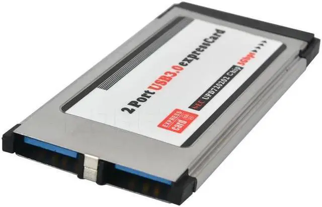 Alt view image 2 of 6 - USB 3.0 PCI-E Card Adapter PCI Express to 5 Gbps PCMCIA Dual 2 Ports for NEC Chipset 34 MM Slot ExpressCard Converter