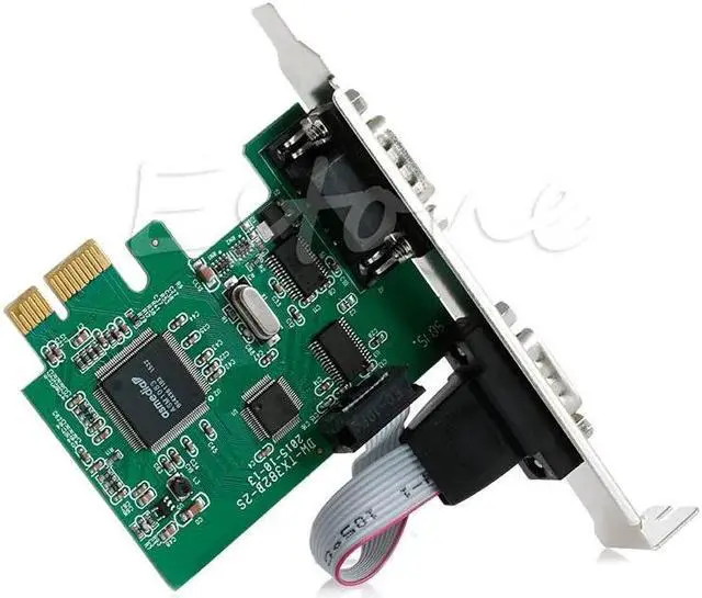 Alt view image 4 of 6 - Plug And Play PCI-E PCI to Dual Serial DB9 RS232 Express Serial Controller 2-Port Adapter Card + Driver CD