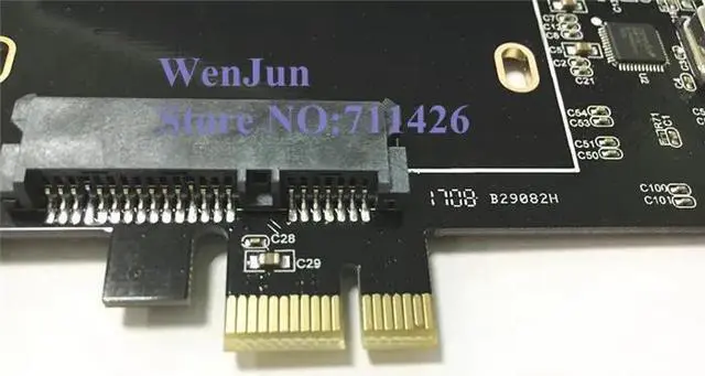 Alt view image 4 of 6 - Dual SATA III port to PCI-E X1 SSD adapter card with Screws for Windows/ MACPRO/OSX 10.5-10.14/MP3.1-5.4/MACPRO 08-12