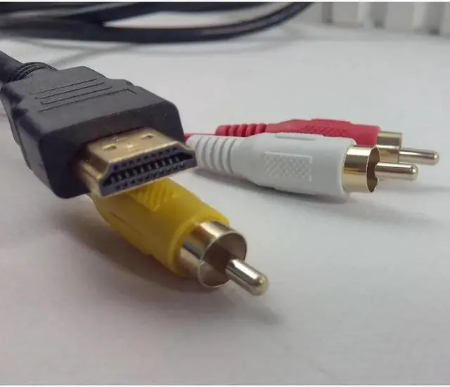 Alt view image 2 of 3 - 1080P HDMI Male to 3RCA Audio Video AV Output Transmit Cable Cord Adapter 1.5M