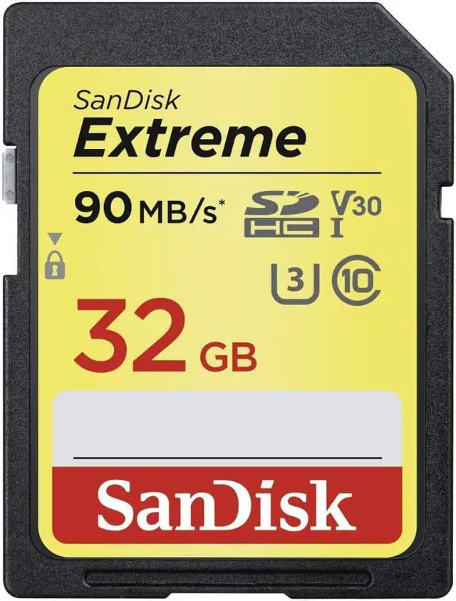 Alt view image 4 of 12 - SanDisk 32GB SD Extreme 90MB/s U3 4K V30 32G SDHC USH-I C10 SDSDXVE-032G