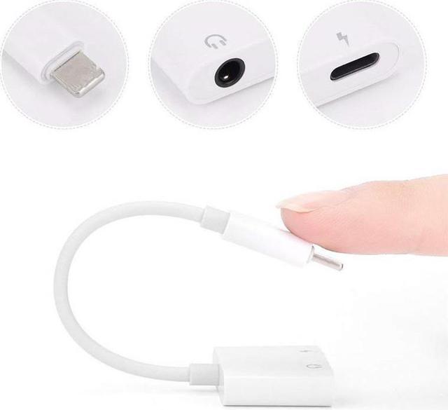 Alt view image 2 of 6 - 2 In 1 Earphone Charger Splitter Adapter for Apple IPhone X 10 7 8 9 Plus 3.5mm Headphone Charging 3.5 Jack Aux Cable Converter
