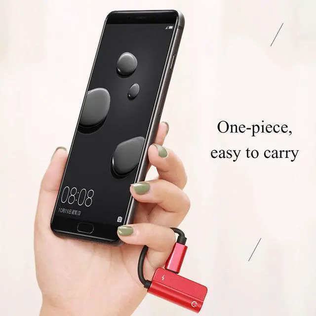 Alt view image 5 of 6 - 2 in 1 USB Type C Adapter To 3.5mm Headphone Audio Charging Converter AUX Cable Adapter For Xiaomi Mi8 For oneplus 6 6t Splitter