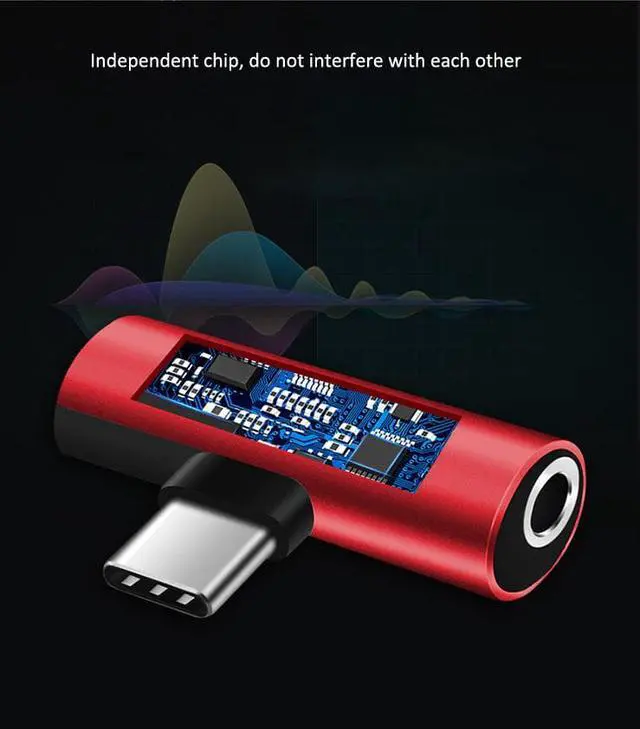 Alt view image 4 of 7 - Adaptador USB Tipo C 3.5 mm Headphone Audio USB C Aux Splitter Charge Cable Jack Adapter For Xiaomi Huawei Samsung Moto