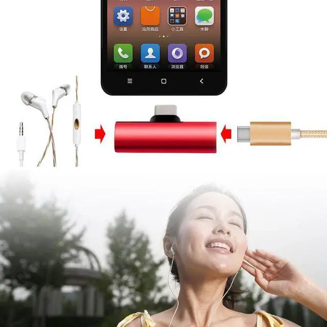 Alt view image 6 of 7 - Adaptador USB Tipo C 3.5 mm Headphone Audio USB C Aux Splitter Charge Cable Jack Adapter For Xiaomi Huawei Samsung Moto