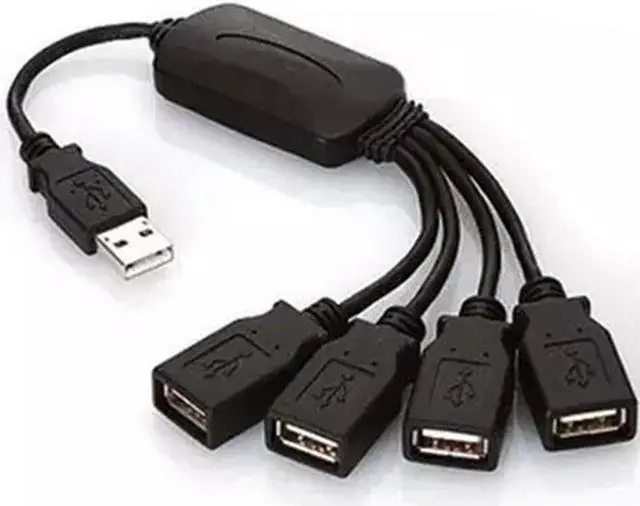 Main image of Practical 4 ports USB cable expansion splitter adapter for laptop PC USB 2.0