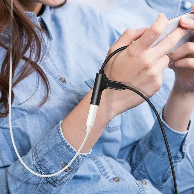 Alt view image 4 of 6 - USB Type C 3.5mm Earphone Connector For Samsung Galaxy S8 S9 S10 E Plus Fast Headphone Jack Splitter Charging Audio Adapter