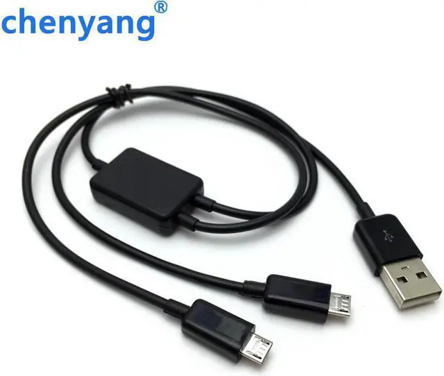 Main image of Dual Micro USB Splitter Charge Cable USB Male to 2 Micro USB Splitter Charge Cable 1 to 2 Micro USB data Charge Cable