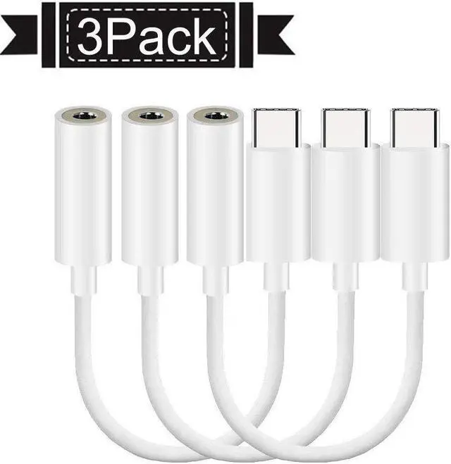 Alt view image 2 of 12 - 3Pcs Type C to 3.5mm Headphone Audio Adapter,USB C to 3.5mm Female AUX Microphone Connector Cable for Motorola Moto Z, Le 2/Le