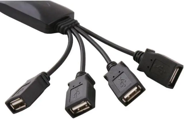 Alt view image 4 of 6 - Practical 4 ports USB cable expansion splitter adapter for laptop PC USB 2.0