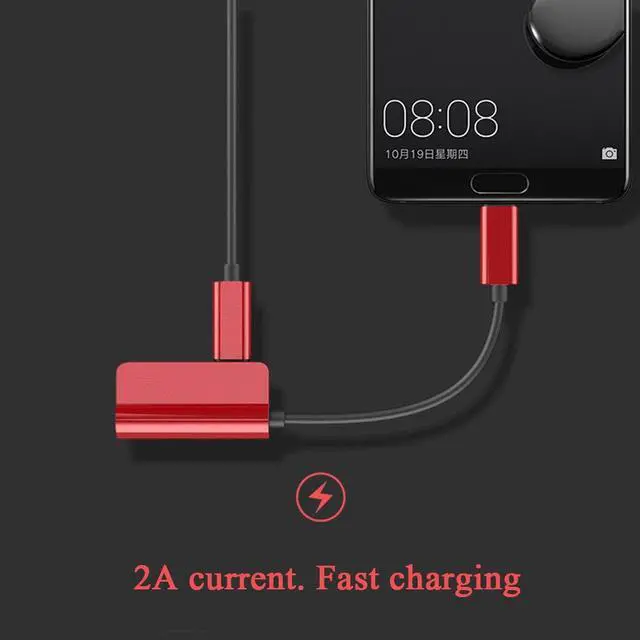 Main image of 2 in 1 USB Type C Adapter To 3.5mm Headphone Audio Charging Converter AUX Cable Adapter For Xiaomi Mi8 For oneplus 6 6t Splitter