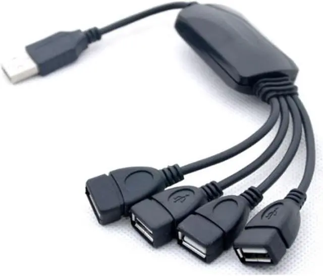 Alt view image 3 of 6 - Practical 4 ports USB cable expansion splitter adapter for laptop PC USB 2.0