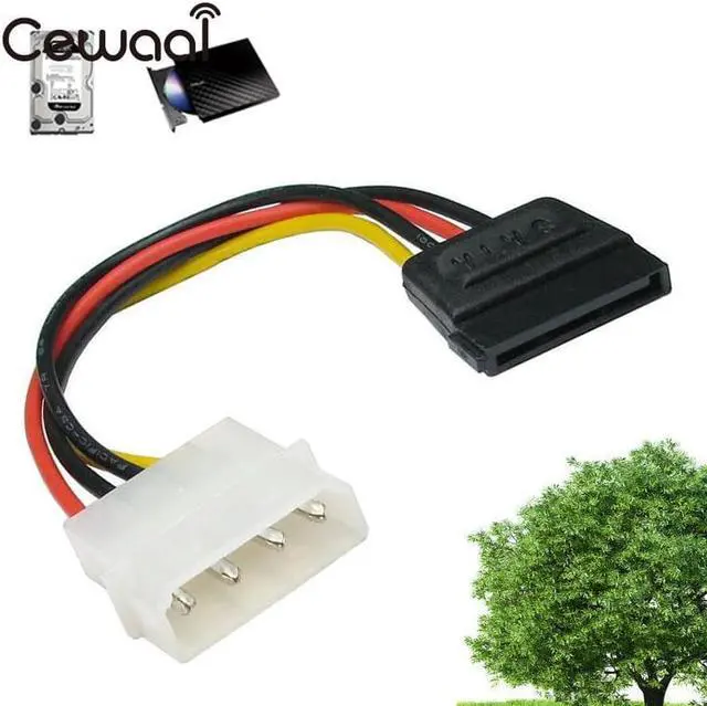 Alt view image 4 of 8 - Cewaal 1pcs Seria Cables Power Adaptor Molex SATA Connector Splitter Hard Drive 4Pin Core For HDD Extension Power Cable