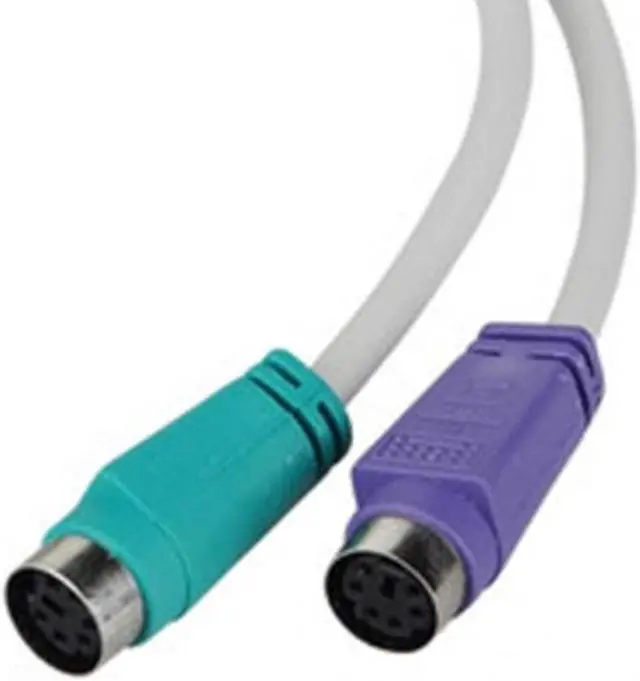 Alt view image 6 of 6 - Splitter USB 2.0 Male to 2 x Female PS2 Keyboard Mouse PS/2 Adapter Cable