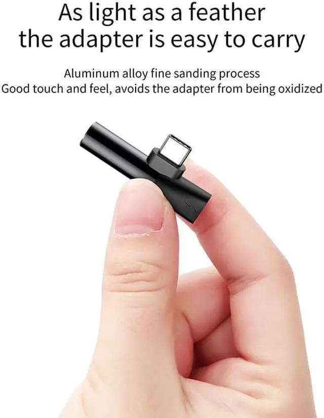 Alt view image 4 of 6 - 1Pcs Baseus L41 Usb C to 3.5mm Aux Jack Audio Adapter For Xiaomi mi 9 Huawei P30 pro Oneplus 7 Audio splitter Type C Charging Adapter