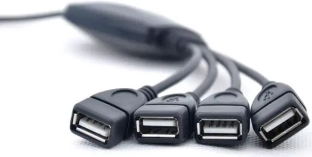 Alt view image 6 of 6 - Practical 4 ports USB cable expansion splitter adapter for laptop PC USB 2.0