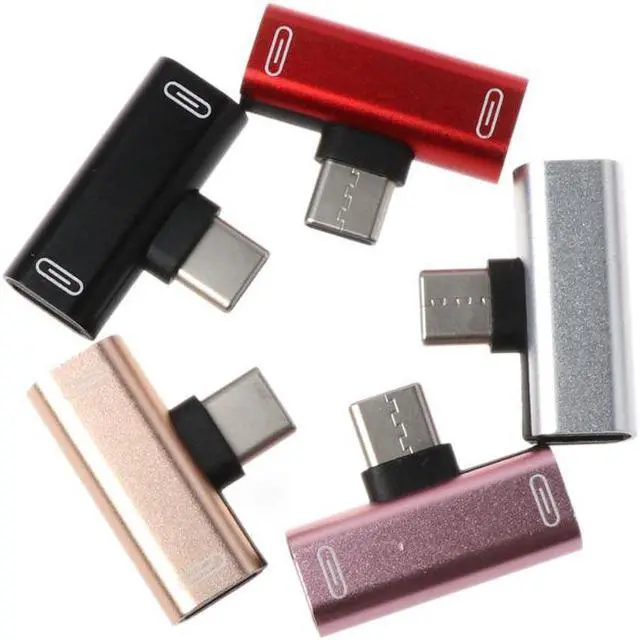 Alt view image 3 of 12 - 10 Packs Dual Type C USB C Earphone Headphone Audio Charging Charger Adapter Splitter Convertor For Xiaomi 6 6X 8 Note3 Mix 2 Huawei