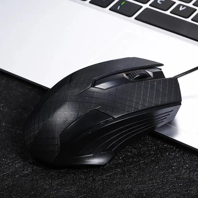 Alt view image 4 of 5 - Wired Gaming Mouse 1600 dpi 3-Button USB Optical Mouse with 1.1M Cord Mice Compatible pc mouse for pc laptop computer