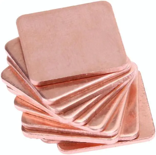 Alt view image 6 of 6 - 20 pcs/pack 15mmx15mm 0.3mm 0.4mm 0.5mm 0.6mm 0.8mm 1mm Thick Heatsink Copper Shim Thermal Pads for Laptop IC Chipset GPU CPU