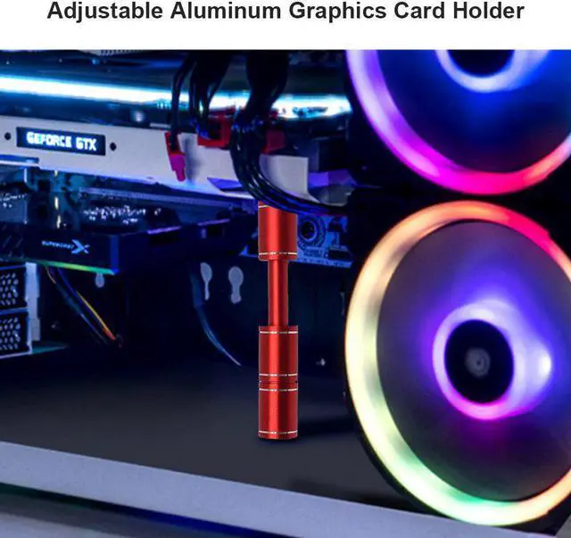 Alt view image 4 of 6 - Graphics Card Stand Holder GPU Brace Support DH Aluminum Alloy Desktop PC Computer Case Video Cards Holder Telescopic Bracket