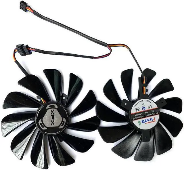 Alt view image 5 of 6 - NEW 2PCS 95MM 4PIN FDC10U12S9-C RX 5600XT 5700XT RX580 GPU Cooling Fan For XFX Radeon RX 5600 5700 XT RAW II Graphic Cards Fans