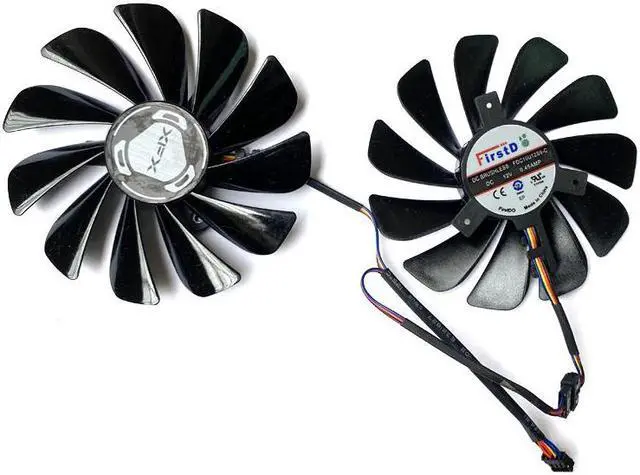 Alt view image 4 of 6 - NEW 2PCS 95MM 4PIN FDC10U12S9-C RX 5600XT 5700XT RX580 GPU Cooling Fan For XFX Radeon RX 5600 5700 XT RAW II Graphic Cards Fans