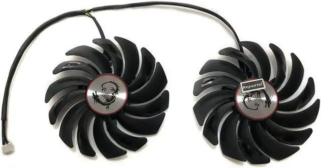 Alt view image 2 of 6 - PLD10010B12HH PLD10010S12HH GPU Fan For MSI RX480/580/470/570 GTX950/960/970/980/1060/1070/1080/1080Ti R9 290X/280X/270X Cooling