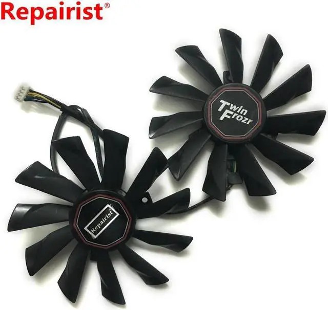 Alt view image 4 of 6 - PLD10010B12HH PLD10010S12HH GPU Fan For MSI RX480/580/470/570 GTX950/960/970/980/1060/1070/1080/1080Ti R9 290X/280X/270X Cooling