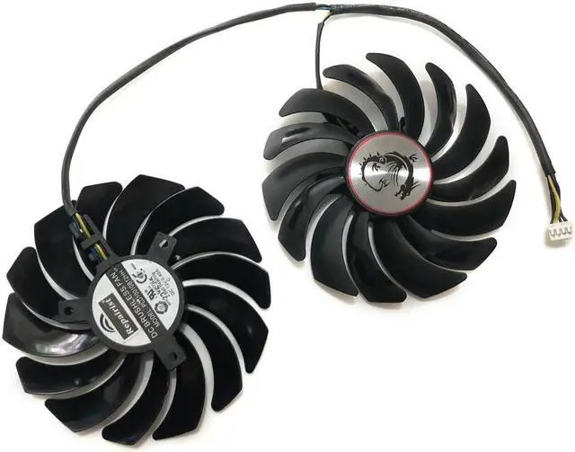 Alt view image 6 of 6 - PLD10010B12HH PLD10010S12HH GPU Fan For MSI RX480/580/470/570 GTX950/960/970/980/1060/1070/1080/1080Ti R9 290X/280X/270X Cooling