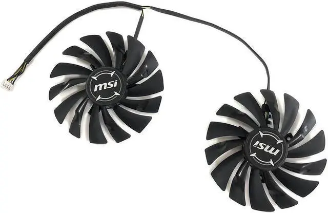Alt view image 5 of 6 - PLD10010B12HH PLD10010S12HH GPU Fan For MSI RX480/580/470/570 GTX950/960/970/980/1060/1070/1080/1080Ti R9 290X/280X/270X Cooling