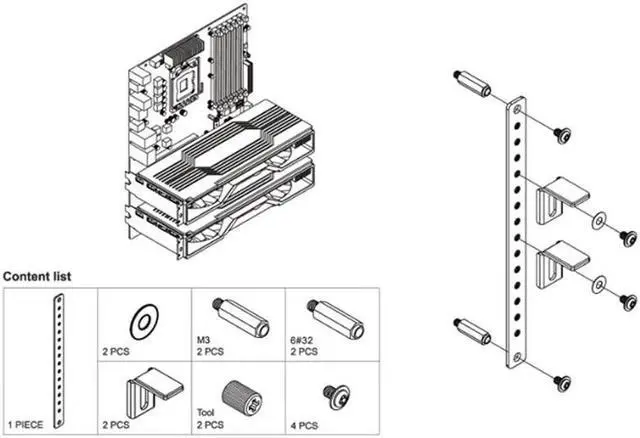 Alt view image 4 of 6 - LIANLI GPU Bracket For ATX E-ATX Motherboard PC Stand ANTI-SAG Graphics Cards Support VGA Holder