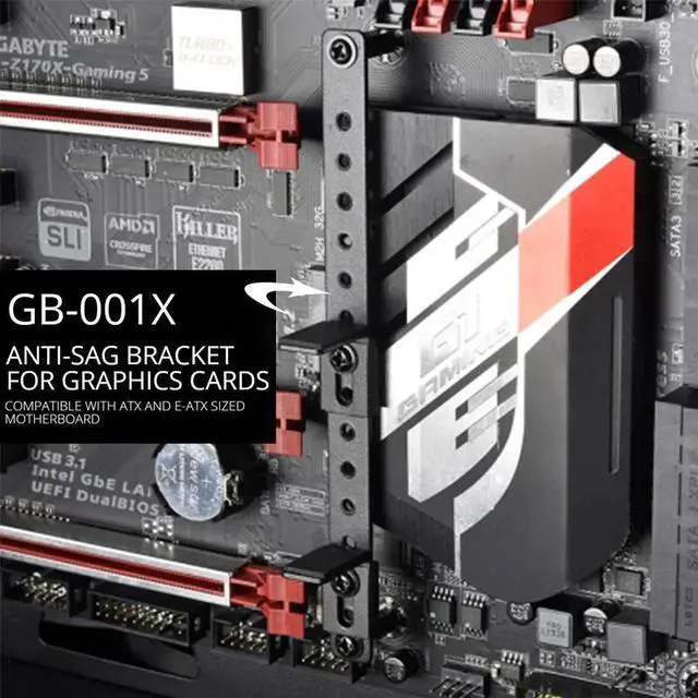 Alt view image 3 of 6 - LIANLI GPU Bracket For ATX E-ATX Motherboard PC Stand ANTI-SAG Graphics Cards Support VGA Holder