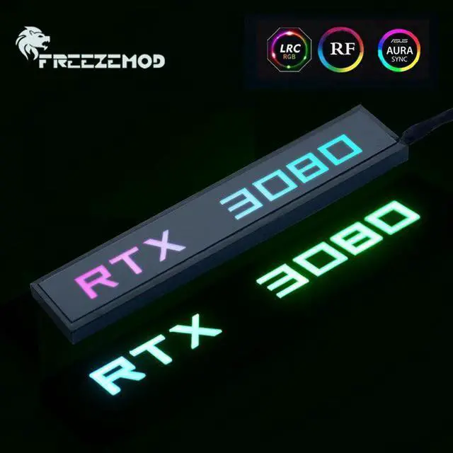 Alt view image 5 of 6 - FREEZEMOD RGB GPU Side Panel 3090 3080 GTX ROG Video Card VGA Light Board Plate Faith Lamp for PC Cabinet Decoration AURA SYNC