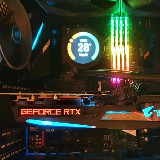 Alt view image 4 of 6 - FREEZEMOD RGB GPU Side Panel 3090 3080 GTX ROG Video Card VGA Light Board Plate Faith Lamp for PC Cabinet Decoration AURA SYNC