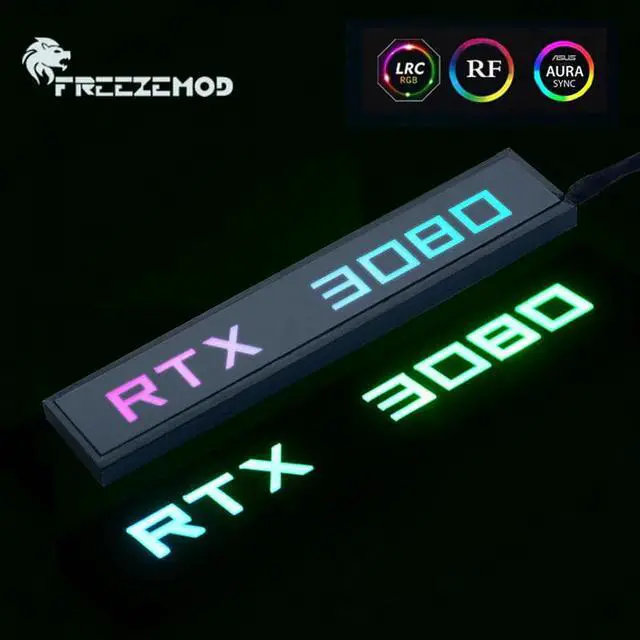 Alt view image 4 of 6 - PC Case DIY RGB VGA Side Panel RTX 3070 3080 3090 Graphics Card GPU Lighting Backplate Board ROG 5V 3PIN ARGB M/B AURA SYNC