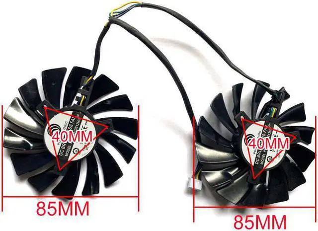 Alt view image 2 of 6 - 85MM PLD09210S12HH 4PIN RX 5600 GPU Cooler Fan For MSI Radeon RX 5700 XT GAMING X RX 5500 XT MECH 8G OC Graphics Video Card