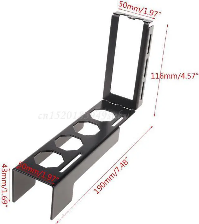 Alt view image 3 of 6 - Metal Aluminum Graphics VGA Card Holder Graphic Card Side Converted Support Computer Cooling Cooler Radiator Bracket