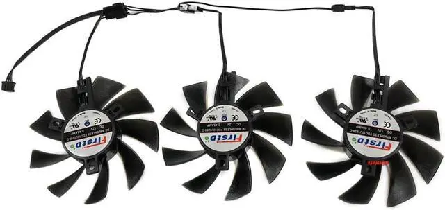 Alt view image 4 of 6 - 3Pcs/Set DIY FDC10U12S9-C Graphics Card Fan GPU VGA Cooler For Powercolor RX 5700 XT Red Devil 8GB GDDR6 Video Cards Replace