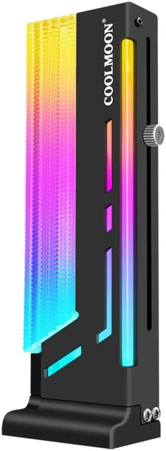Alt view image 5 of 6 - CoolMoon Aluminum Alloy Graphics Video Stand GPU Support Desktop PC Case Video Cards Holder Bracket Cooling Kit