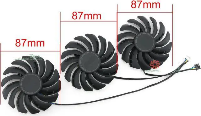 Alt view image 6 of 6 - NEW 3pcs 87MM PLD09210S12HH RTX 3090 GPU FAN For MSI GeForce RTX 3060 Ti VENTUS RTX3080 RTX 2070 DUKE Graphics card Fan