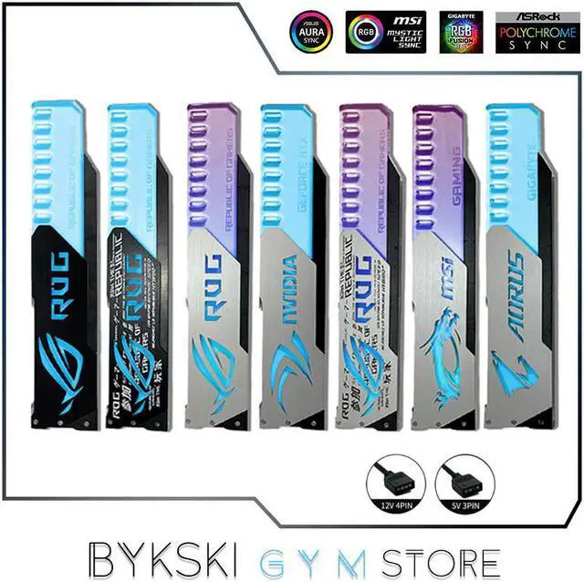 Main image of GPU Holder RGB Aluminum, Graphics Support Bracket, Video Card Frame Stand, Acrylic 12V 4Pin/5V 3Pin ARGB ASUS AURA SYNC