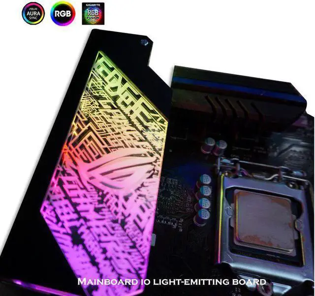 Alt view image 2 of 6 - DIY Mirror Light Panel For PC Case Decoration,GPU Backplate AURA Symphony Personality, MB IO RGB Panel