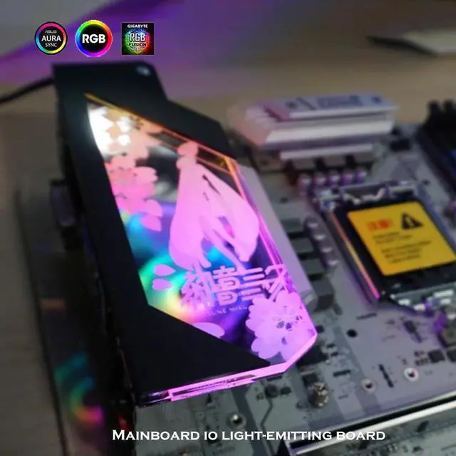 Alt view image 5 of 6 - DIY Mirror Light Panel For PC Case Decoration,GPU Backplate AURA Symphony Personality, MB IO RGB Panel